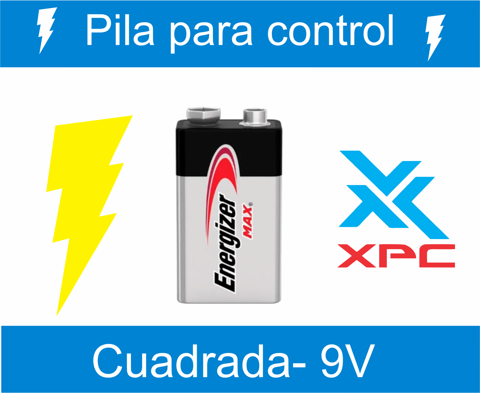 pila para CONTROL CUADRADA